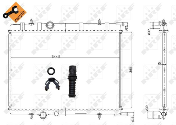 Radiateur refroidissement moteur NRF 58308