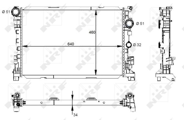 Radiateur refroidissement moteur NRF 59133