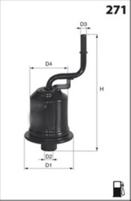 Filtre à carburant MECAFILTER ELE6078