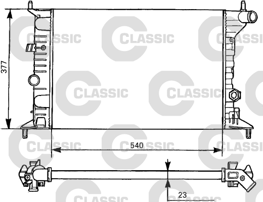 Radiateur refroidissement moteur VALEO 231525