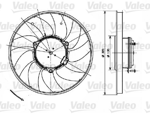 Ventilateur de refroidissement du moteur VALEO 696083