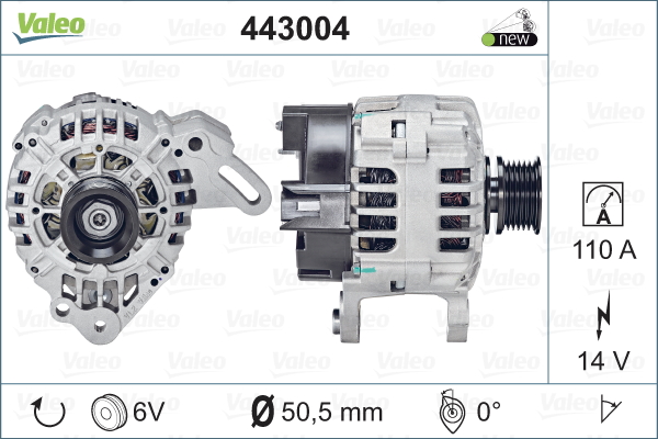 Alternateur VALEO 443004