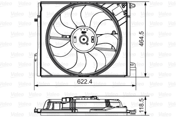 Ventilateur de refroidissement du moteur VALEO 696882