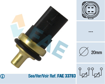 Sonde de température du liquide de refroidissement FAE 33781