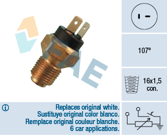 Sonde de température du liquide de refroidissement FAE 34080