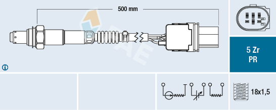 Sonde lambda FAE 75060