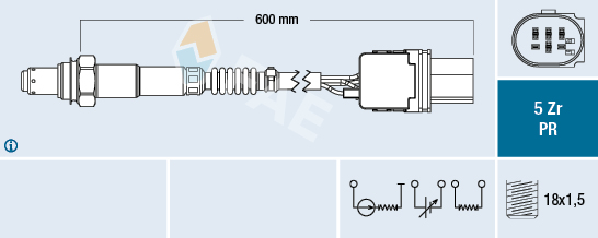 Sonde lambda FAE 75063