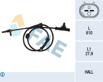 Capteur ABS FAE 78079