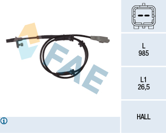 Capteur ABS FAE 78118