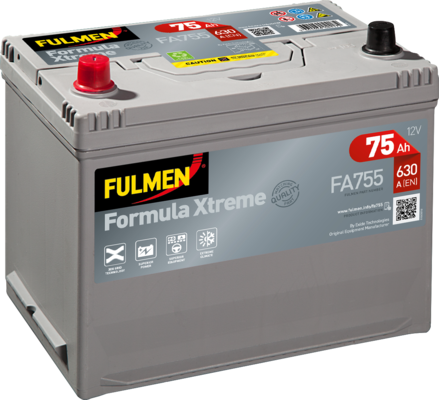 FULMEN - Batterie voiture 12V 75AH 630A (n°FA755)