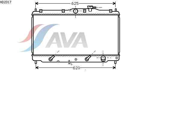 Radiateur refroidissement moteur AVA QUALITY COOLING HD2017