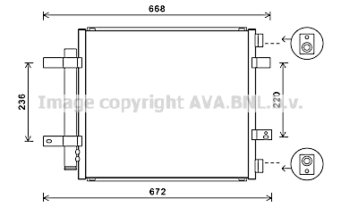 Condenseur de climatisation AVA QUALITY COOLING JR5053D