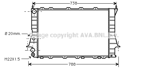 Radiateur de moteur AVA QUALITY COOLING AIA2077