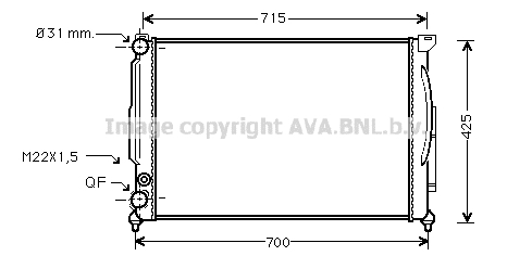 Radiateur de moteur AVA QUALITY COOLING AIA2105