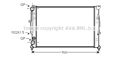 Radiateur de moteur AVA QUALITY COOLING AIA2123