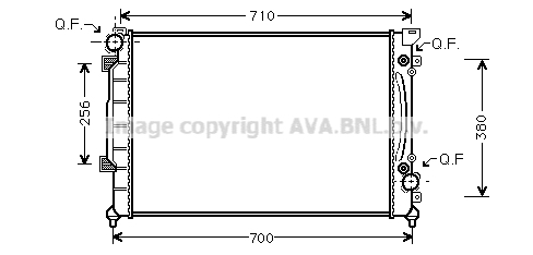 Radiateur de moteur AVA QUALITY COOLING AIA2157