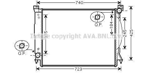 Radiateur de moteur AVA QUALITY COOLING AIA2245