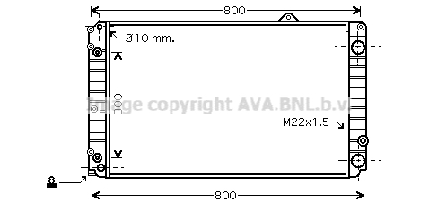 Radiateur de moteur AVA QUALITY COOLING AIA2252