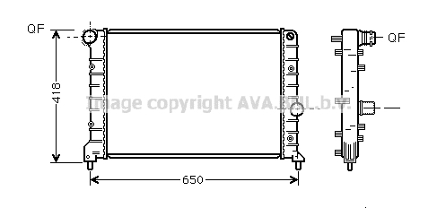 Radiateur de moteur AVA QUALITY COOLING ALA2083