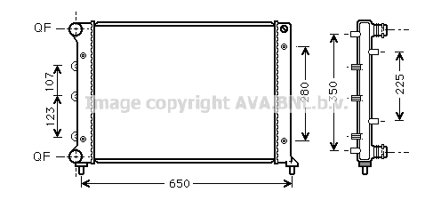 Radiateur de moteur AVA QUALITY COOLING ALA2078