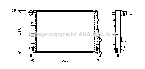 Radiateur de moteur AVA QUALITY COOLING ALA2084