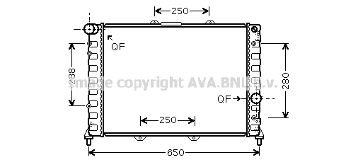 Radiateur de moteur AVA QUALITY COOLING ALA2091