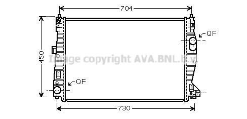 Radiateur de moteur AVA QUALITY COOLING ALA2101