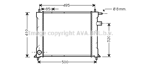 Radiateur refroidissement moteur AVA QUALITY COOLING AU2110