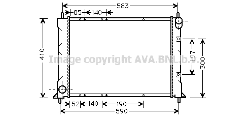 Radiateur refroidissement moteur AVA QUALITY COOLING AU2149