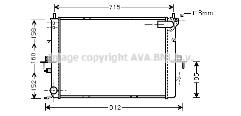 Radiateur refroidissement moteur AVA QUALITY COOLING AU2152