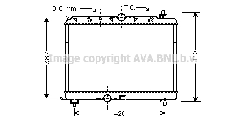 Radiateur refroidissement moteur AVA QUALITY COOLING AU2153