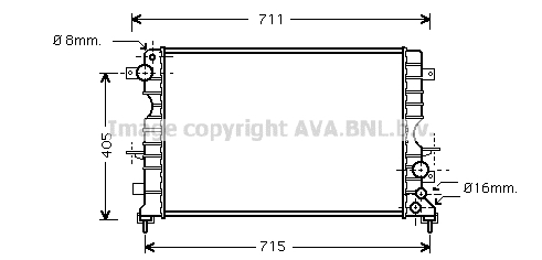 Radiateur refroidissement moteur AVA QUALITY COOLING AU2165