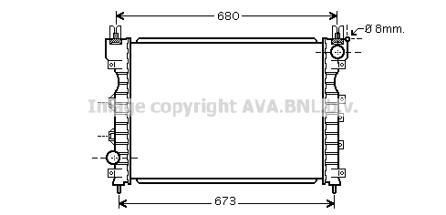 Radiateur refroidissement moteur AVA QUALITY COOLING AU2174