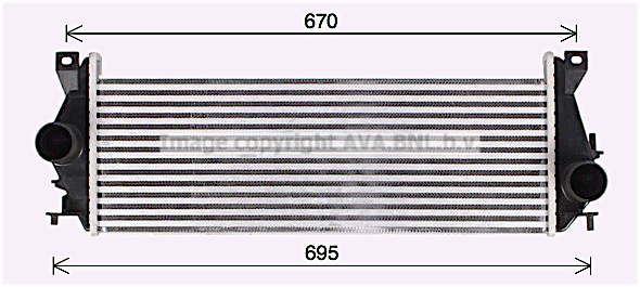 Intercooler (échangeur) AVA QUALITY COOLING AU4338