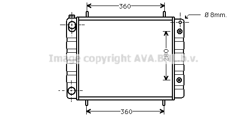 Radiateur de moteur AVA QUALITY COOLING AUA2082