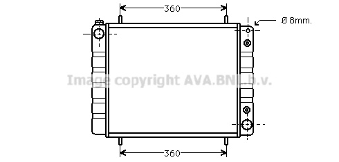 Radiateur de moteur AVA QUALITY COOLING AUA2084