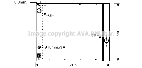 Radiateur de moteur AVA QUALITY COOLING AUA2166