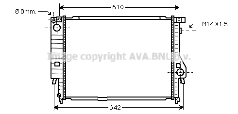 Radiateur refroidissement moteur AVA QUALITY COOLING BW2144