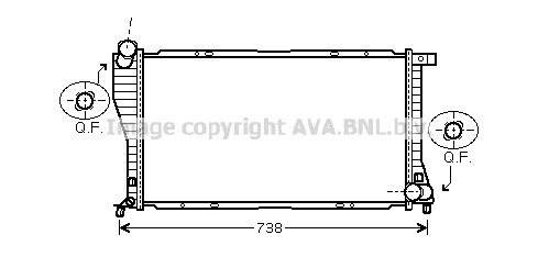 Radiateur de moteur AVA QUALITY COOLING BW2234