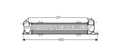 Intercooler (échangeur) AVA QUALITY COOLING BWA4538