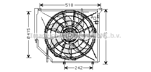 Ventilateur de refroidissement du moteur AVA QUALITY COOLING BW7502