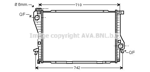 Radiateur de moteur AVA QUALITY COOLING BWA2233