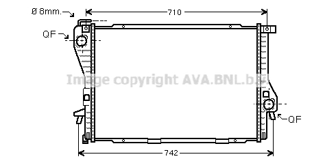 Radiateur de moteur AVA QUALITY COOLING BWA2235