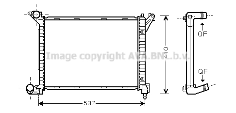 Radiateur de moteur AVA QUALITY COOLING BWA2263