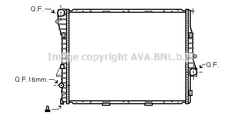 Radiateur de moteur AVA QUALITY COOLING BWA2275