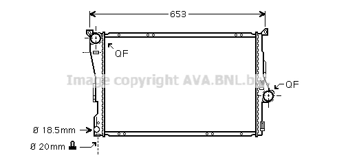 Radiateur de moteur AVA QUALITY COOLING BWA2278