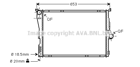 Radiateur de moteur AVA QUALITY COOLING BWA2291