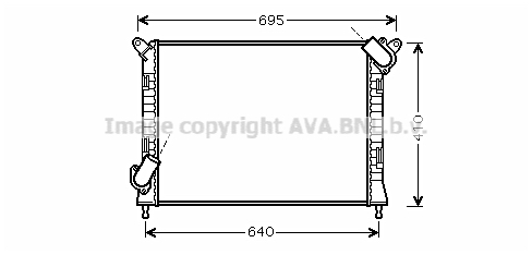 Radiateur de moteur AVA QUALITY COOLING BWA2307