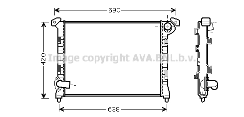 Radiateur refroidissement moteur AVA QUALITY COOLING BWA2314