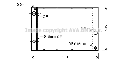 Radiateur de moteur AVA QUALITY COOLING BWA2338